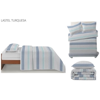 Clara Vidal Colcha Lastel Turquesa - Imagen 1