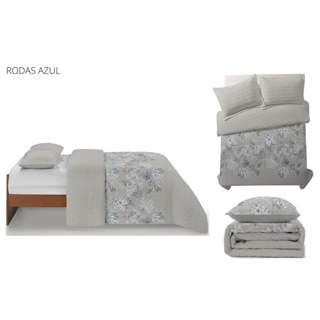 Clara Vidal Colcha Rodas Azul - Imagen 1